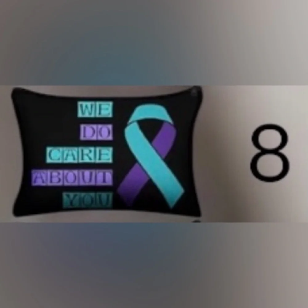 Suicide Prevention Awareness Set: 1 Pen, 1 Note pad, 1 Makeup Bags, 1 Bracelet
